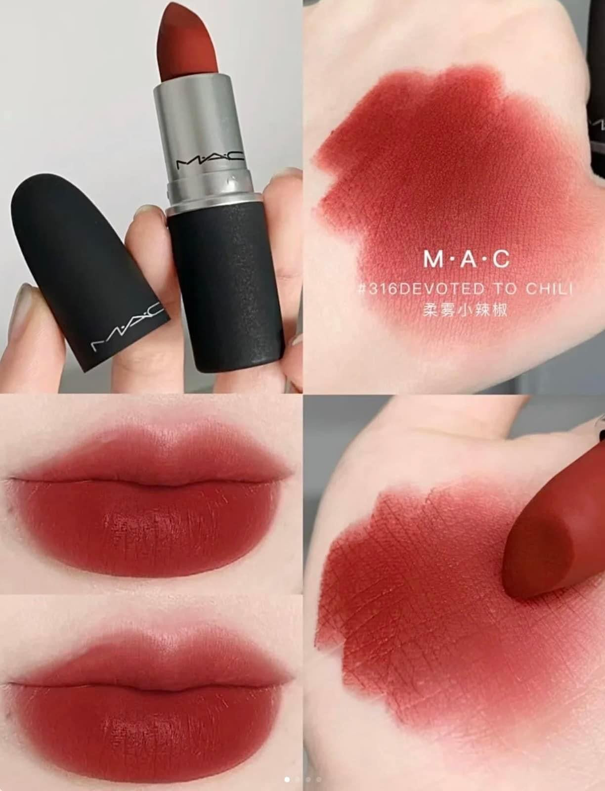 MAC Chili 新辣椒泫雅色 # 316 Devoted to chili💄溫暖磚紅色💋