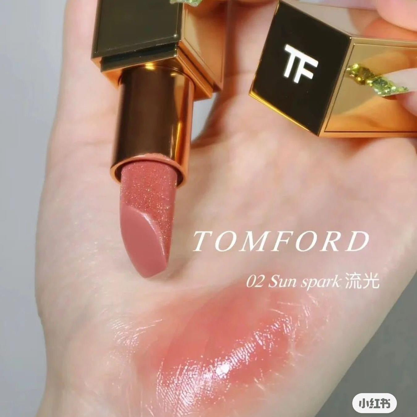 ✨ Tom ford 2023 最新流金限定 閃鑽唇膏 限量版02 Sun spark金閃蜜桃 🍑